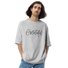 Mixed Grey / S Grateful Light Unisex Oversized T-Shirt by Design Express