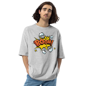 Mixed Grey / S Boom Pop Art Unisex Oversized T-Shirt by Design Express