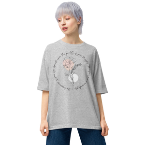 Mixed Grey / S The happiness of your life deppends upon the quality of your thoughts Unisex Oversized T-Shirt by Design Express