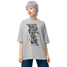 Mixed Grey / S Make Peace Not War Unisex Oversized Light T-Shirt by Design Express