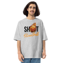 Mixed Grey / S Shoot Streetball Front Unisex Oversized Light T-Shirt by Design Express