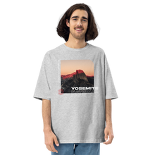 Mixed Grey / S Yosemite National Park Front Unisex Oversized Dark T-Shirt by Design Express