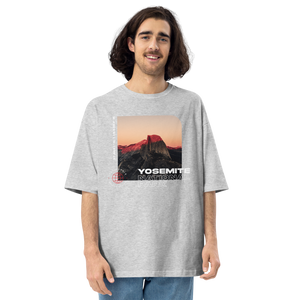 Mixed Grey / S Yosemite National Park Front Unisex Oversized Dark T-Shirt by Design Express