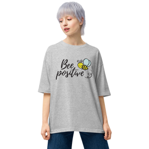 Mixed Grey / S Bee Positive Unisex Oversized Light T-Shirt by Design Express