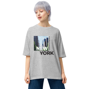 Mixed Grey / S New York Coordinates Unisex Oversized Light T-Shirt by Design Express