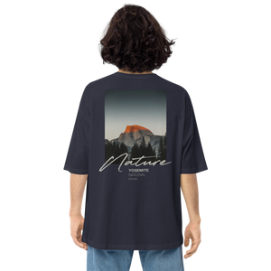 Navy / S Nature Yosemite Back Unisex Oversized T-Shirt by Design Express