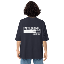 Fart Loading Sensitive Content Back Unisex Oversized T-Shirt by Design Express