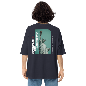 Statue of Liberty Back Unisex Oversized T-Shirt by Design Express