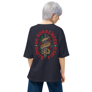 No Surrender Back Unisex Oversized T-Shirt by Design Express