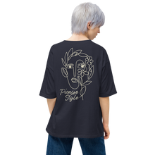 Picasso Line Style Back Unisex Oversized T-Shirt by Design Express