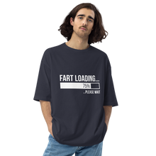 Navy / S Fart Loading Front Unisex Oversized T-Shirt by Design Express