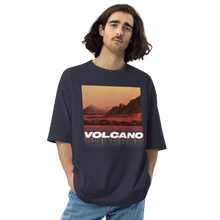 Navy / S Vulcano Front Unisex Oversized T-Shirt by Design Express