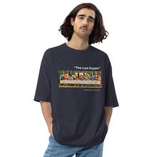 Navy / S The Last Supper Unisex Oversized Dark T-Shirt by Design Express