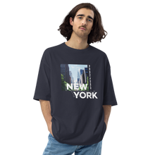 Navy / S New York Coordinates Unisex Oversized Dark T-Shirt by Design Express