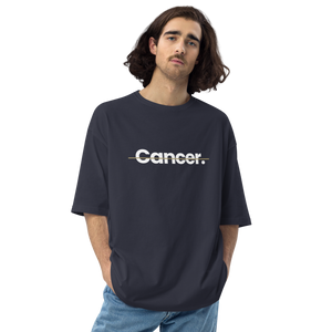 Navy / S Cancer "Poppins" Unisex Oversized T-Shirt by Design Express