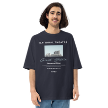 Navy / S Great Britain National Theatre Front Unisex Oversized T-Shirt by Design Express