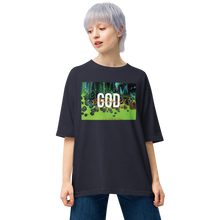 Navy / S Believe in God Unisex Oversized T-Shirt by Design Express