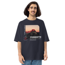 Navy / S Yosemite National Park Front Unisex Oversized Dark T-Shirt by Design Express