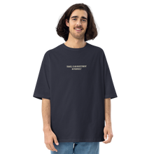 Navy / S Travel Is An Investment In Yourself Back Unisex Oversized T-Shirt by Design Express