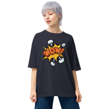 Navy / S Wow Pop Art Unisex Oversized T-Shirt by Design Express