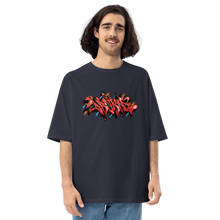 Navy / S Dream Graffiti Unisex Oversized T-Shirt by Design Express