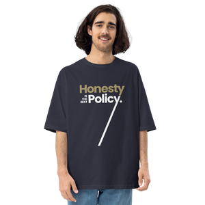 Navy / S Honesty is the best Policy "Poppins" Unisex Oversized T-Shirt by Design Express