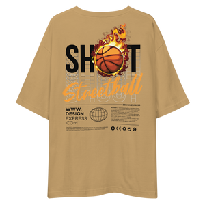 Shoot Streetball Back Unisex Oversized Light T-Shirt by Design Express