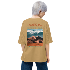 Sand Khaki / S Great Sand Dunes Back Unisex Oversized T-Shirt by Design Express