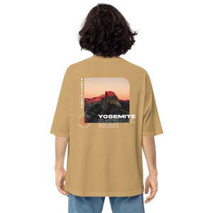 Yosemite National Park Back Unisex Oversized Dark T-Shirt by Design Express