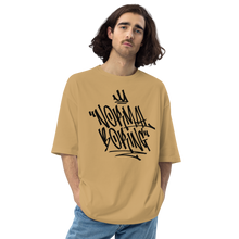 Sand Khaki / S Normal is Boring Graffiti Unisex Oversized Light T-Shirt by Design Express