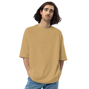 Sand Khaki / S Crazy Cross Unisex Oversized T-Shirt by Design Express