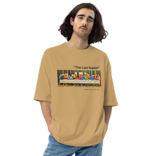 Sand Khaki / S The Last Supper Unisex Oversized Light T-Shirt by Design Express