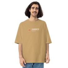 Sand Khaki / S Yosemite National Park Back Unisex Oversized Dark T-Shirt by Design Express