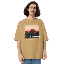 Sand Khaki / S Yosemite National Park Front Unisex Oversized Dark T-Shirt by Design Express