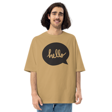 Sand Khaki / S Hello Unisex Oversized T-Shirt by Design Express