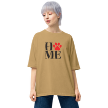 Sand Khaki / S Home (Pet Lover) Unisex Oversized Light T-Shirt by Design Express