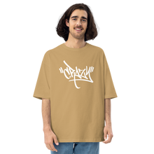 Sand Khaki / S Crazy Graffiti Unisex Oversized T-Shirt by Design Express