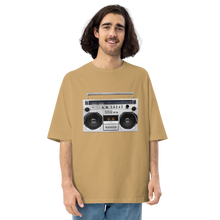 Sand Khaki / S Boom Box 80s Unisex Oversized T-Shirt by Design Express