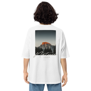 White / S Nature Yosemite Back Unisex Oversized T-Shirt by Design Express