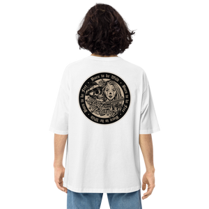 White / S Born to be Wild, Born to be Free Unisex Oversized T-Shirt by Design Express