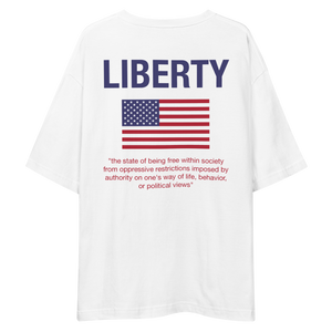 Liberty Unisex Oversized White T-Shirt by Design Express