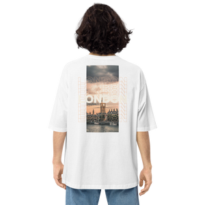 White / S London Back Unisex Oversized T-Shirt by Design Express