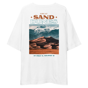 Great Sand Dunes Back Unisex Oversized T-Shirt by Design Express