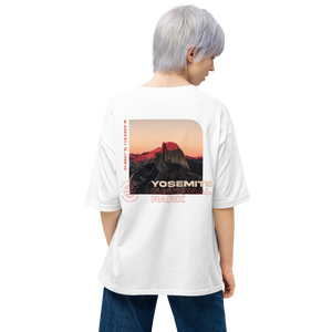 Yosemite National Park Back Unisex Oversized White T-Shirt by Design Express