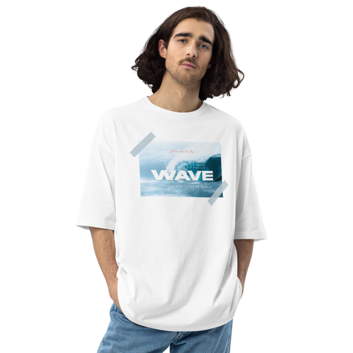 White / S The Wave Unisex Oversized T-Shirt by Design Express