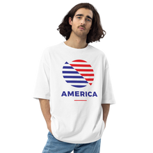 S America "The Rising Sun" Unisex Oversized White T-Shirt by Design Express