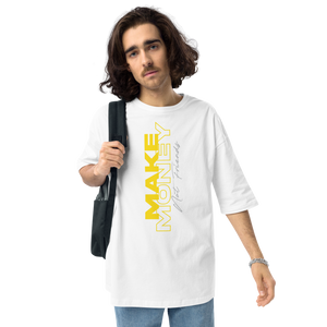 Make Money Not Friends Typography Front Unisex Oversized T-Shirt by Design Express