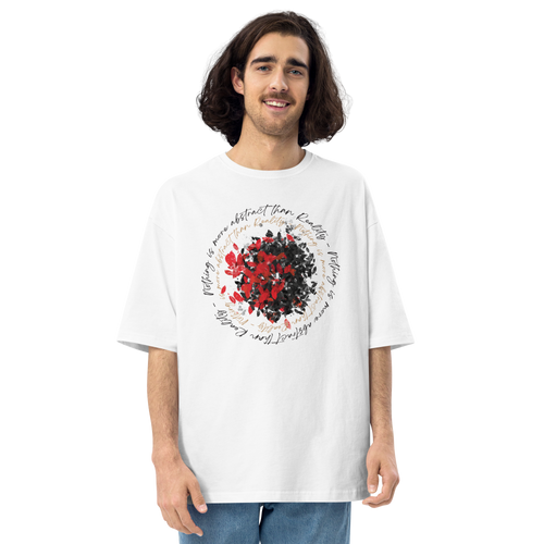 White / S Nothing is more abstarct than reality Circle Unisex Oversized T-Shirt by Design Express