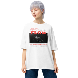 White / S Go with the Flow Unisex Oversized T-Shirt by Design Express