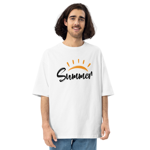 White / S Summer Unisex Oversized T-Shirt by Design Express